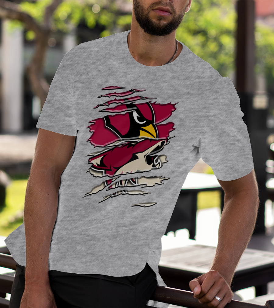 Arizona Cardinals Ripped Design Rah 028 T-Shirt