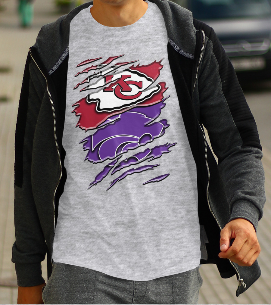 Kansas City Chiefs K-State Wildcats Fan Gear Rah 038 T-Shirt