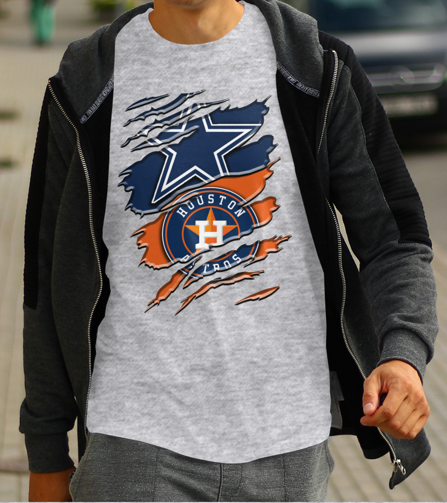 Dallas Cowboys Houston Astros Fan Crossover Rah 046 T-Shirt