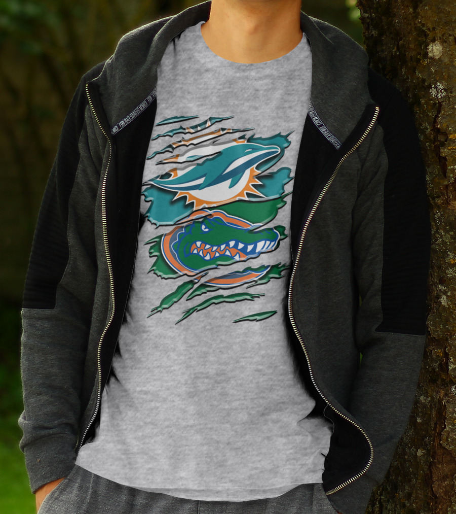 Rah Miami Dolphins Florida Gators Rip T-Shirt