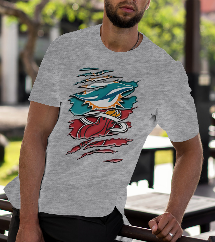Miami Dolphins And Heat Rah 051 T-Shirt