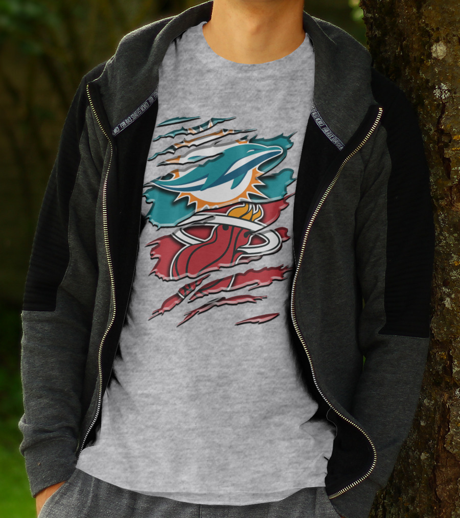 Miami Dolphins And Heat Rah 051 T-Shirt