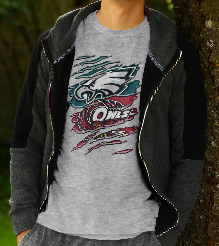 Philadelphia Eagles Temple Owls Rah 058 T-Shirt