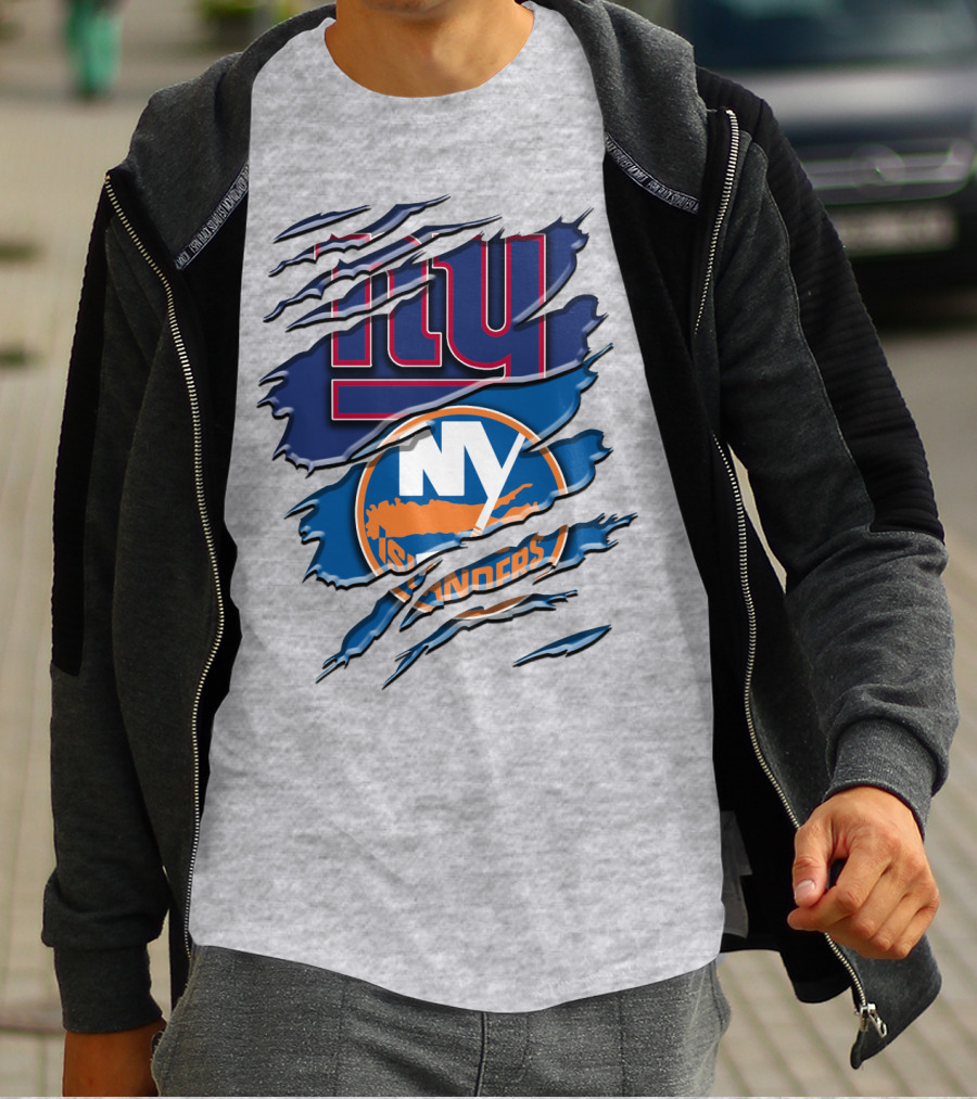 New York Giants Ny Islanders Crossover Rah 063 T-Shirt