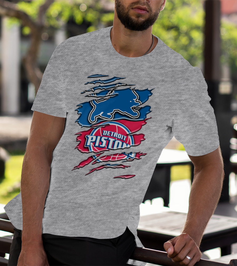 Detroit Pistons Rah 073 Lions Dual T-Shirt