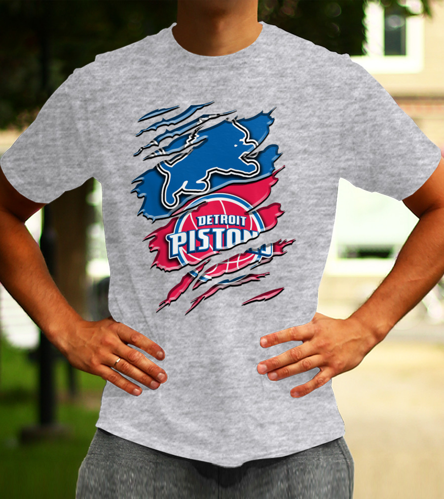 Detroit Pistons Rah 073 Lions Dual T-Shirt