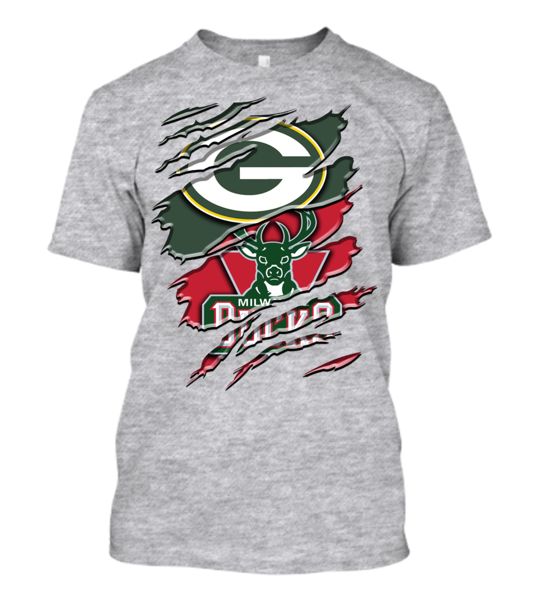 Milwaukee Bucks Green Bay Packers Crossover Rah T-Shirt