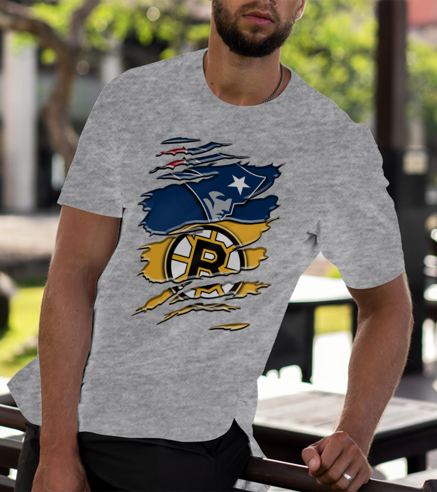 New England Patriots Boston Bruins Blend T-Shirt