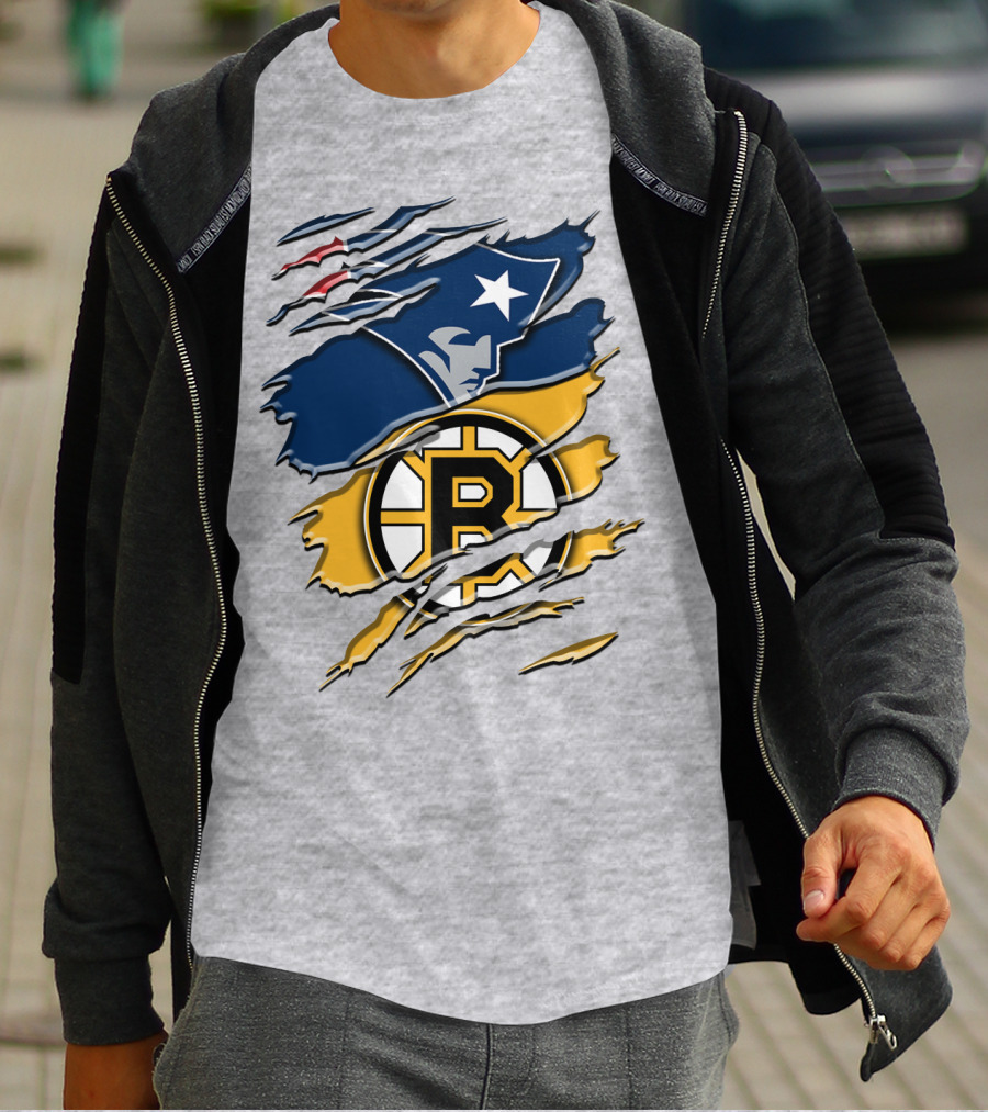 New England Patriots Boston Bruins Blend T-Shirt