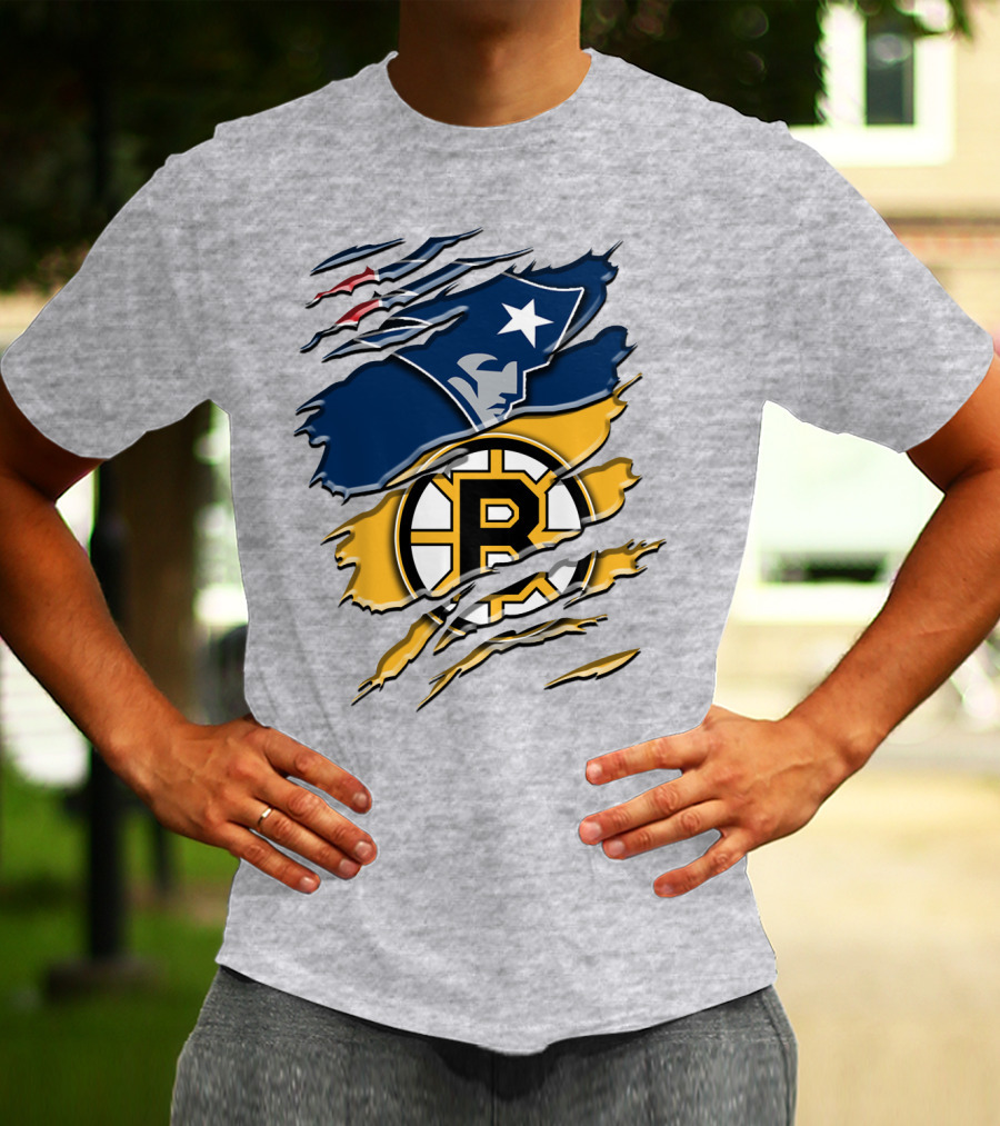 New England Patriots Boston Bruins Blend T-Shirt