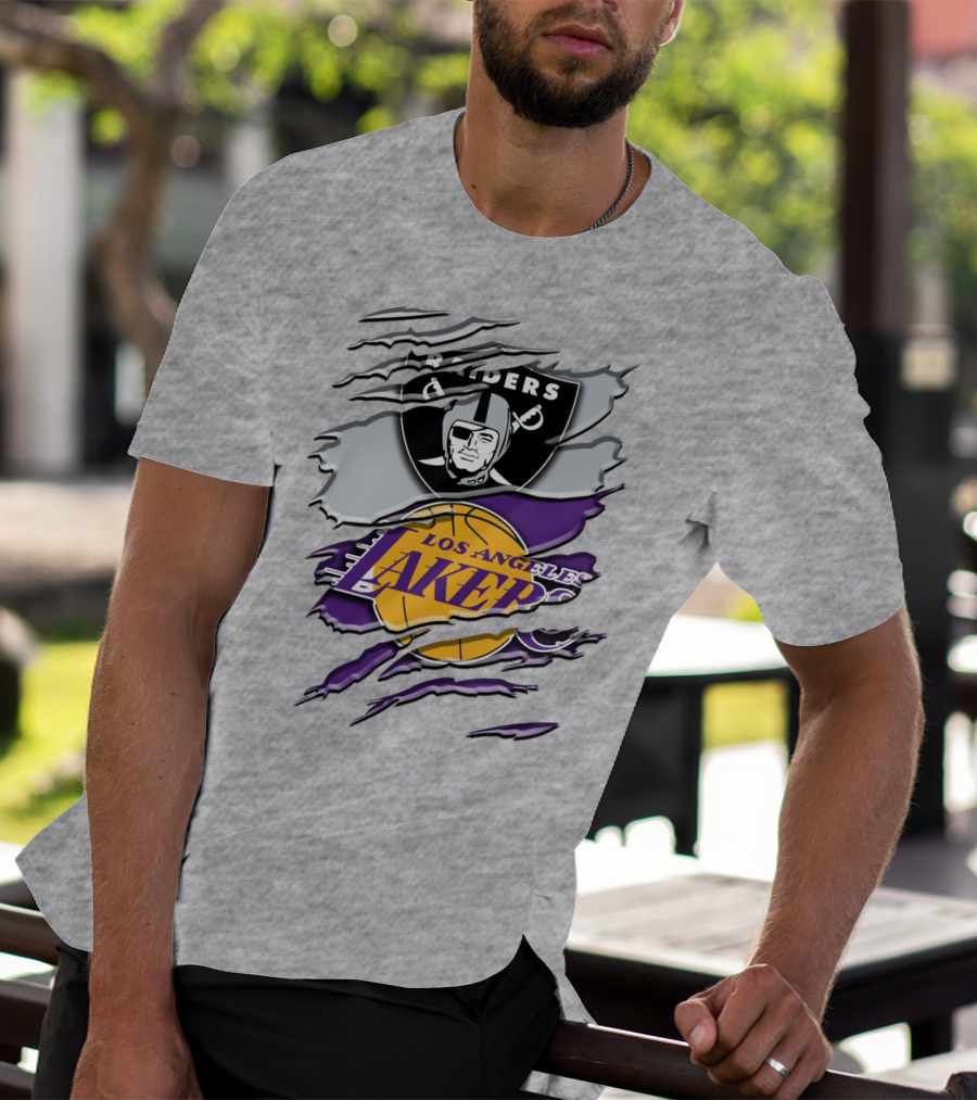 Raiders Los Angeles Lakers Rah 095 T-Shirt
