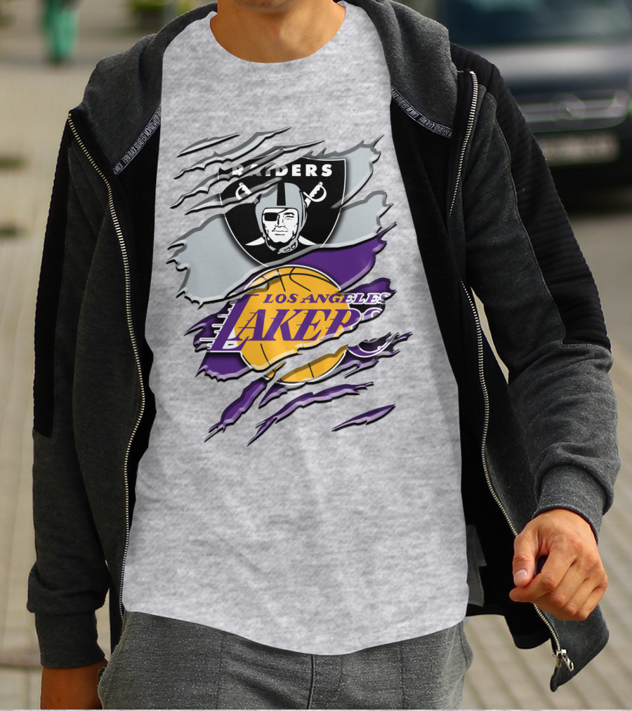Raiders Los Angeles Lakers Rah 095 T-Shirt