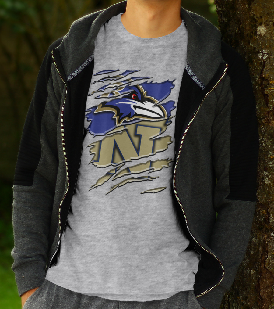 Baltimore Ravens Navy Midshipmen Rah 103 T-Shirt