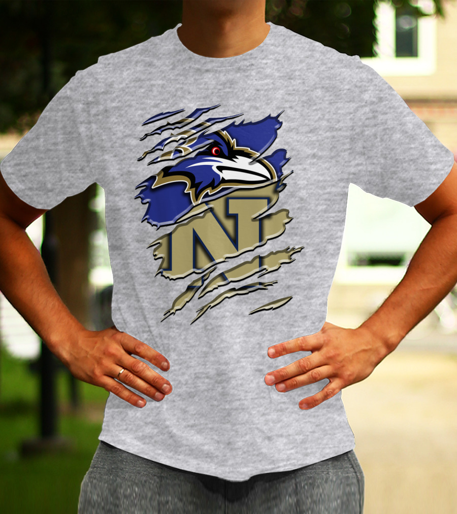 Baltimore Ravens Navy Midshipmen Rah 103 T-Shirt