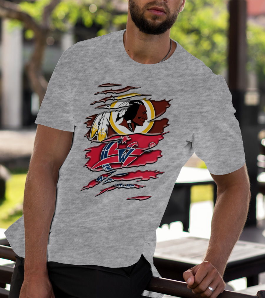 Washington Wizards Redskins Logo Mashup T-Shirt
