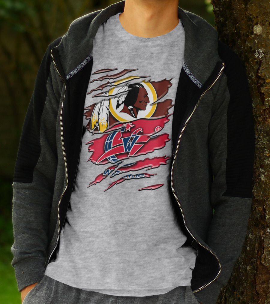 Washington Wizards Redskins Logo Mashup T-Shirt