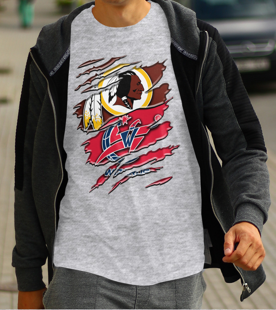 Washington Wizards Redskins Logo Mashup T-Shirt