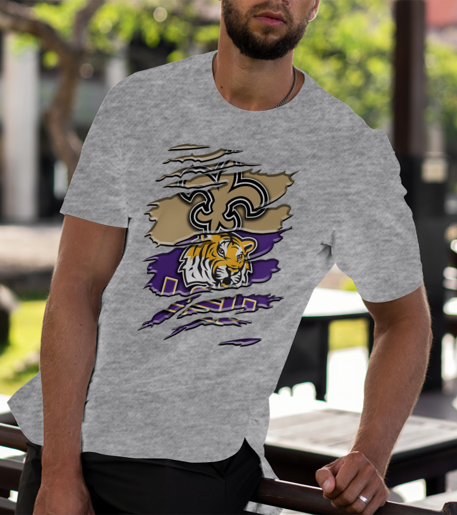 New Orleans Saints And Lsu Tigers Rah 107 T-Shirt