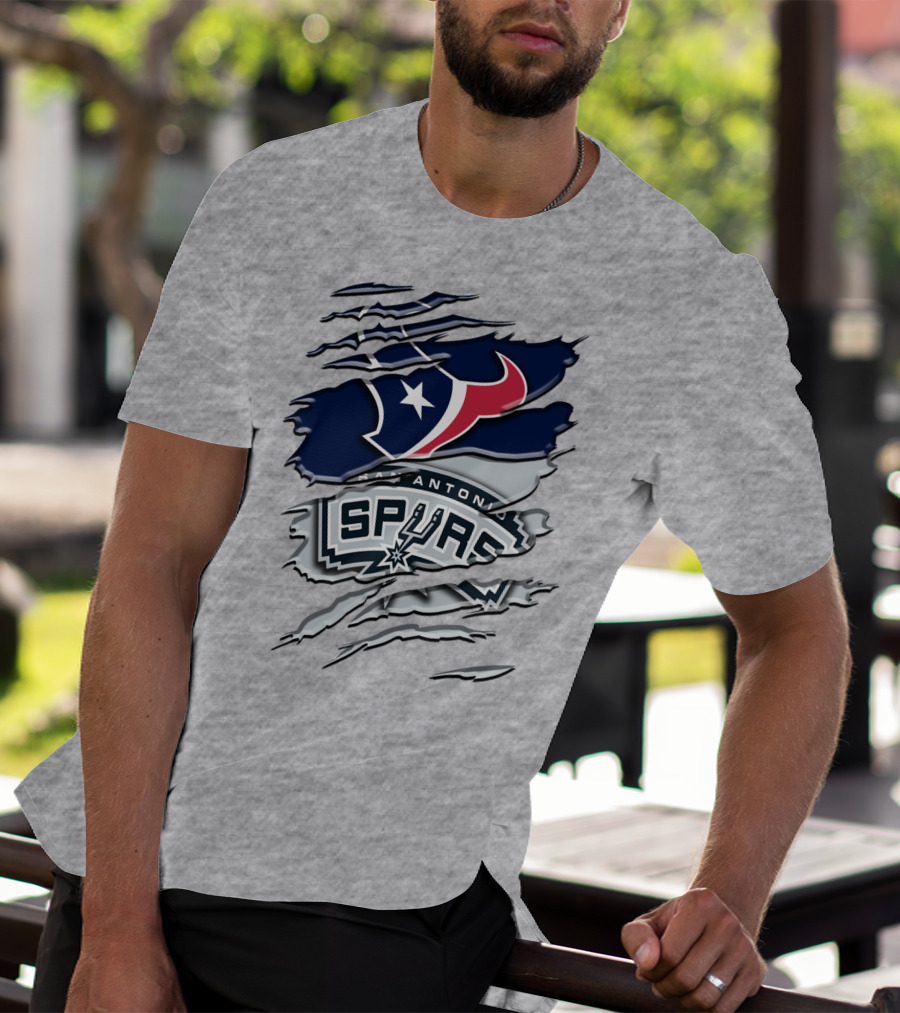San Antonio Spurs Houston Texans Rah T-Shirt