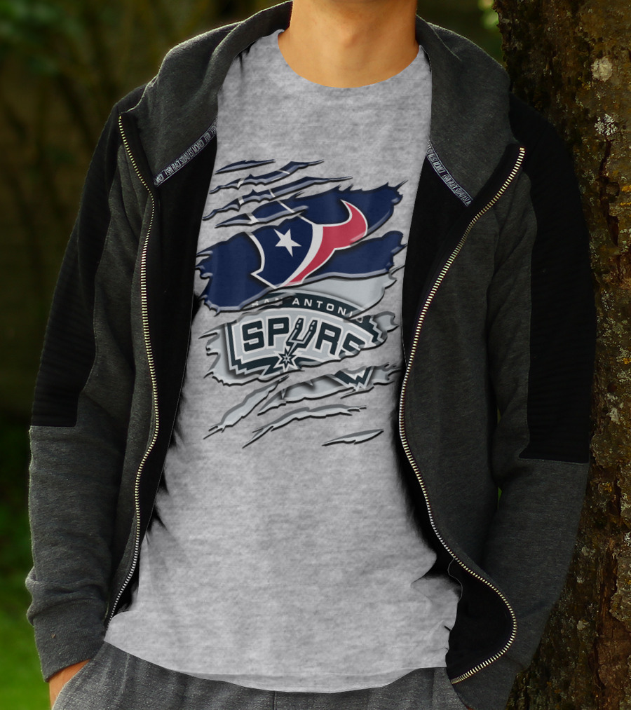 San Antonio Spurs Houston Texans Rah T-Shirt