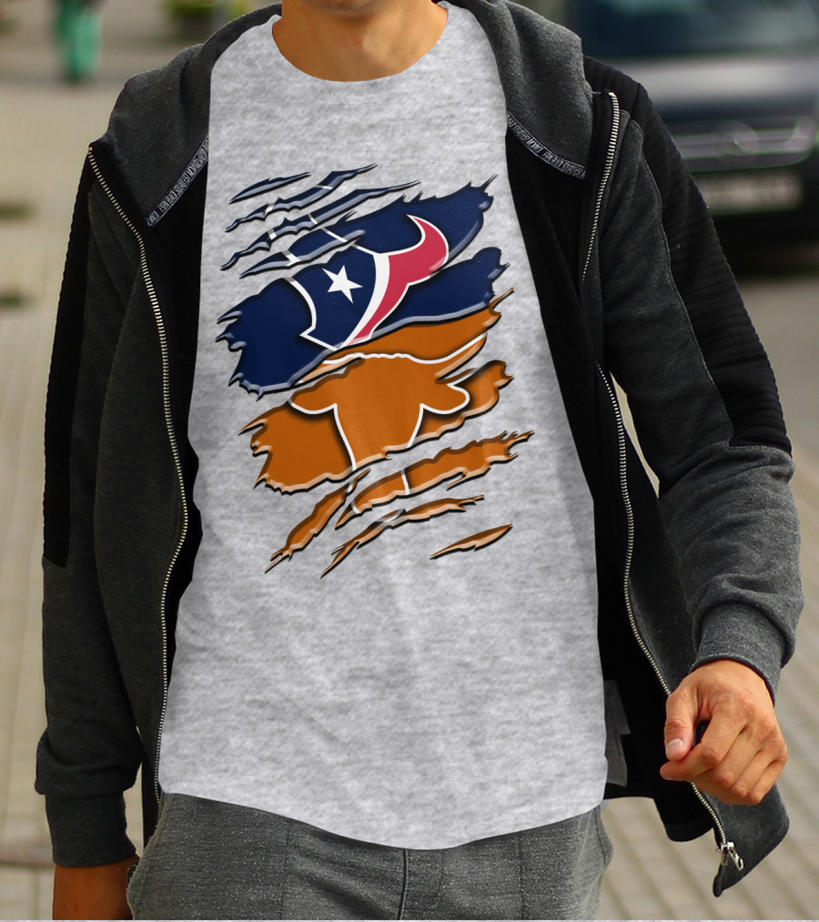 Houston Texans Longhorns Rah 123 T-Shirt