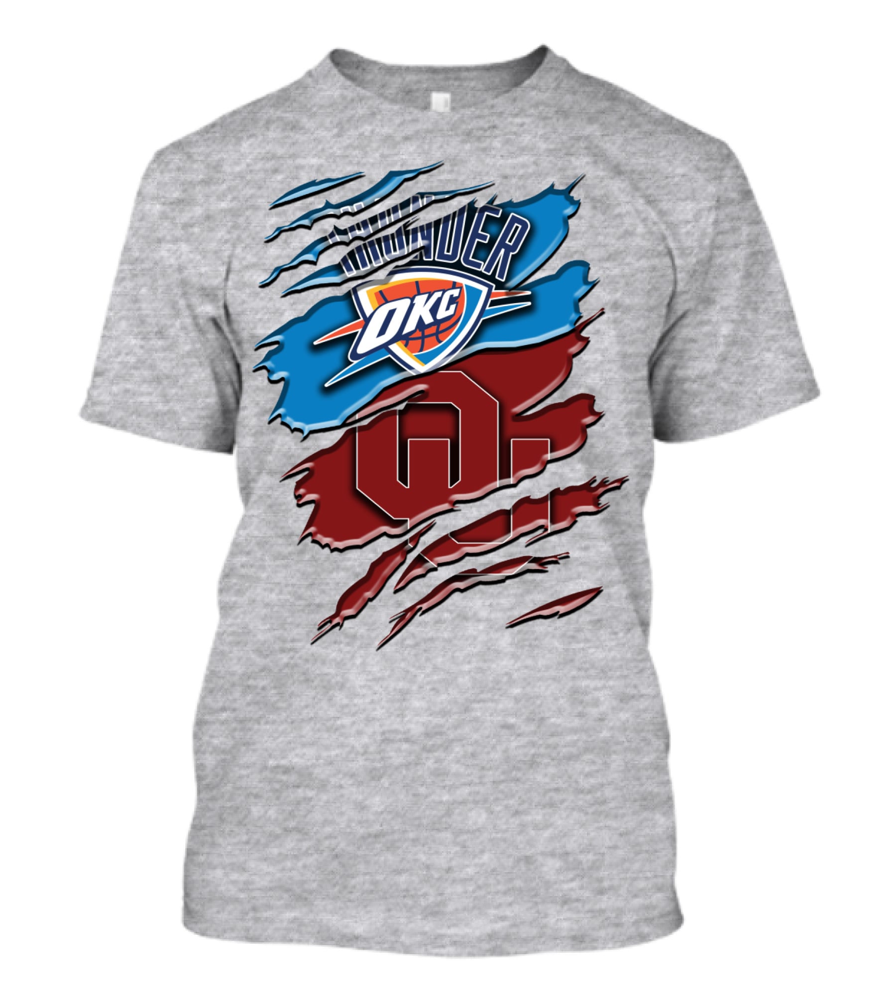 Okc Thunder Ou Logo Rah 126 T-Shirt