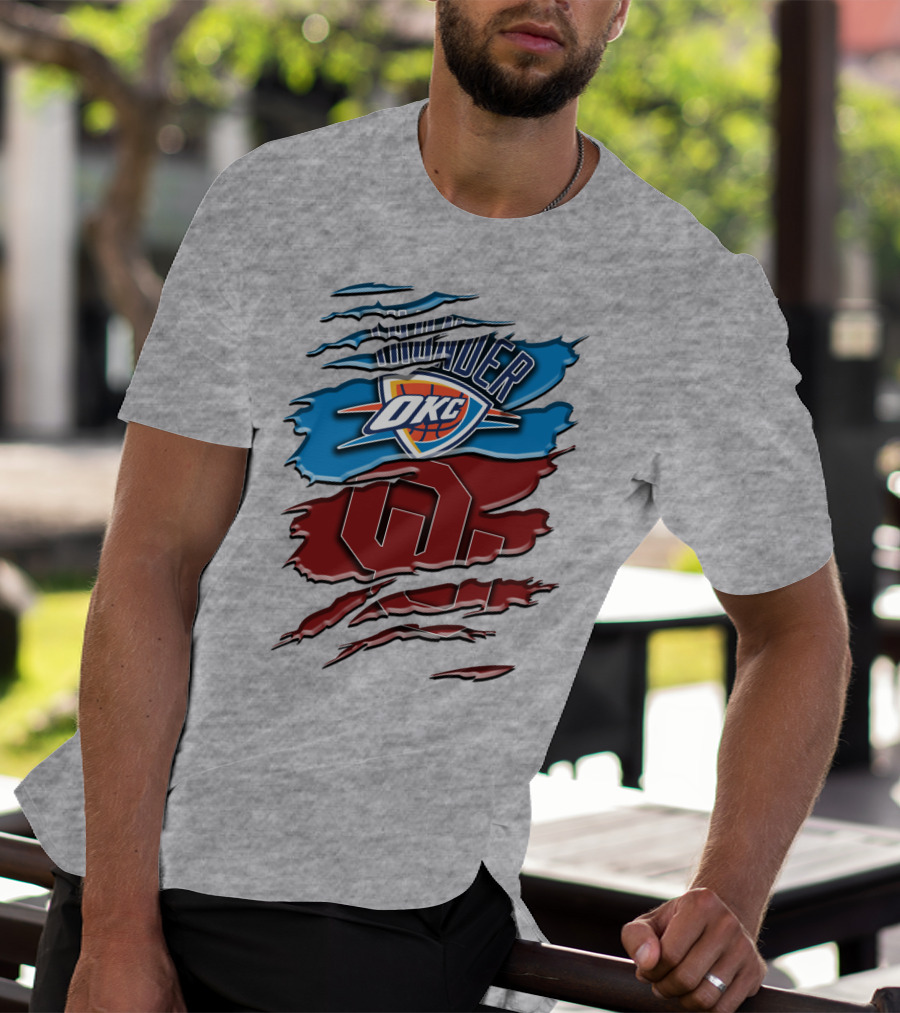 Okc Thunder Ou Logo Rah 126 T-Shirt