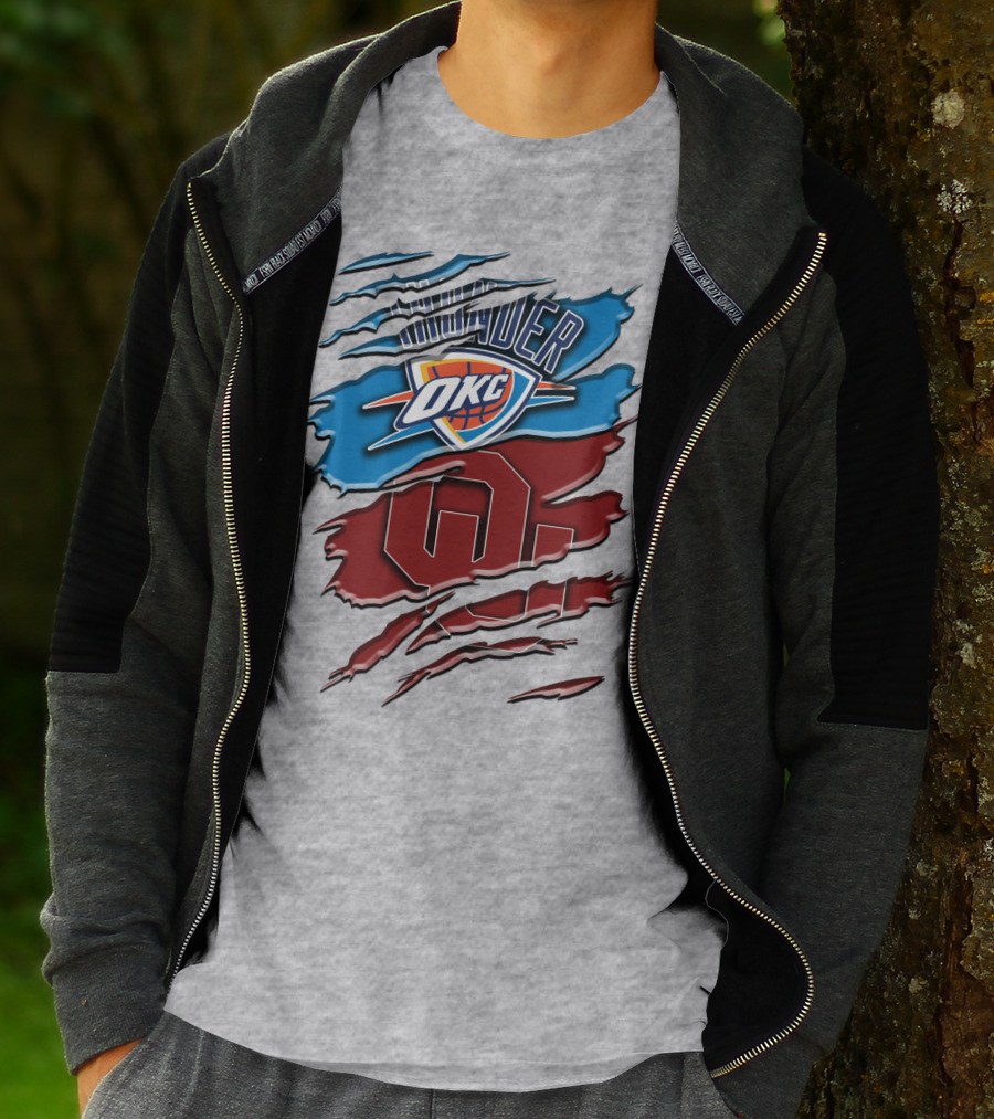 Okc Thunder Ou Logo Rah 126 T-Shirt