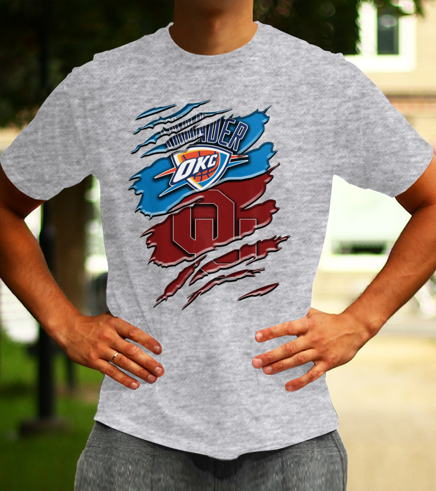 Okc Thunder Ou Logo Rah 126 T-Shirt