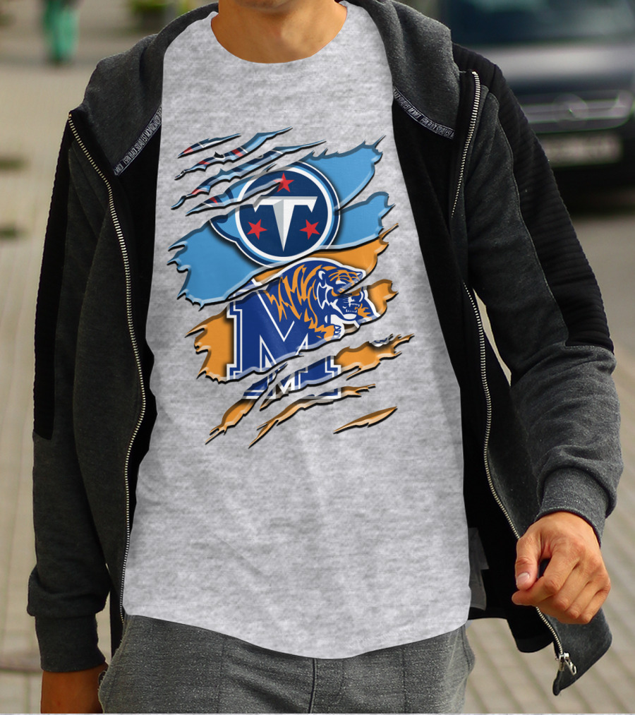 Tennessee Titans Memphis Tigers Rah T-Shirt
