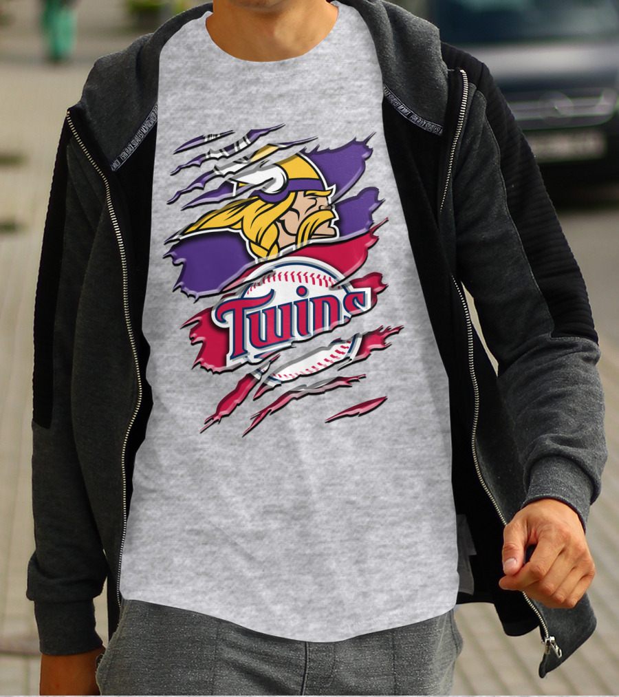 Minnesota Vikings Minnesota Twins Crossover Rah 135 T-Shirt