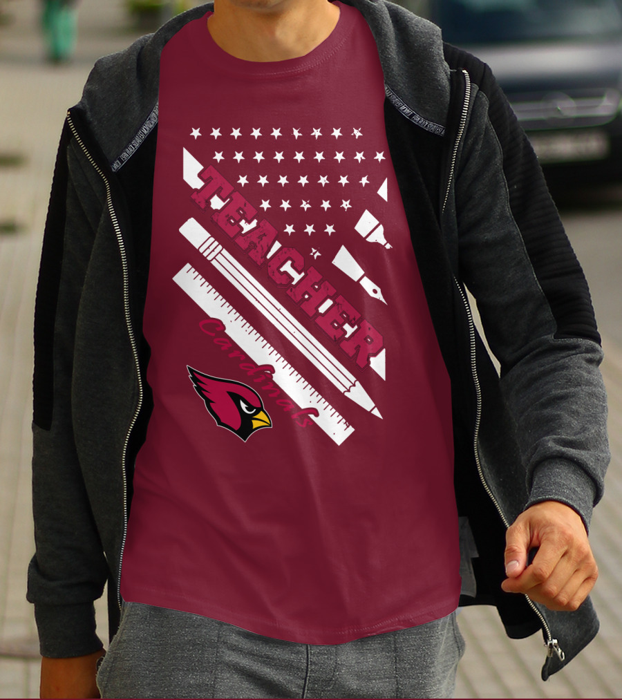 Arizona Cardinals Teacher Stars And Tools T-Shirt