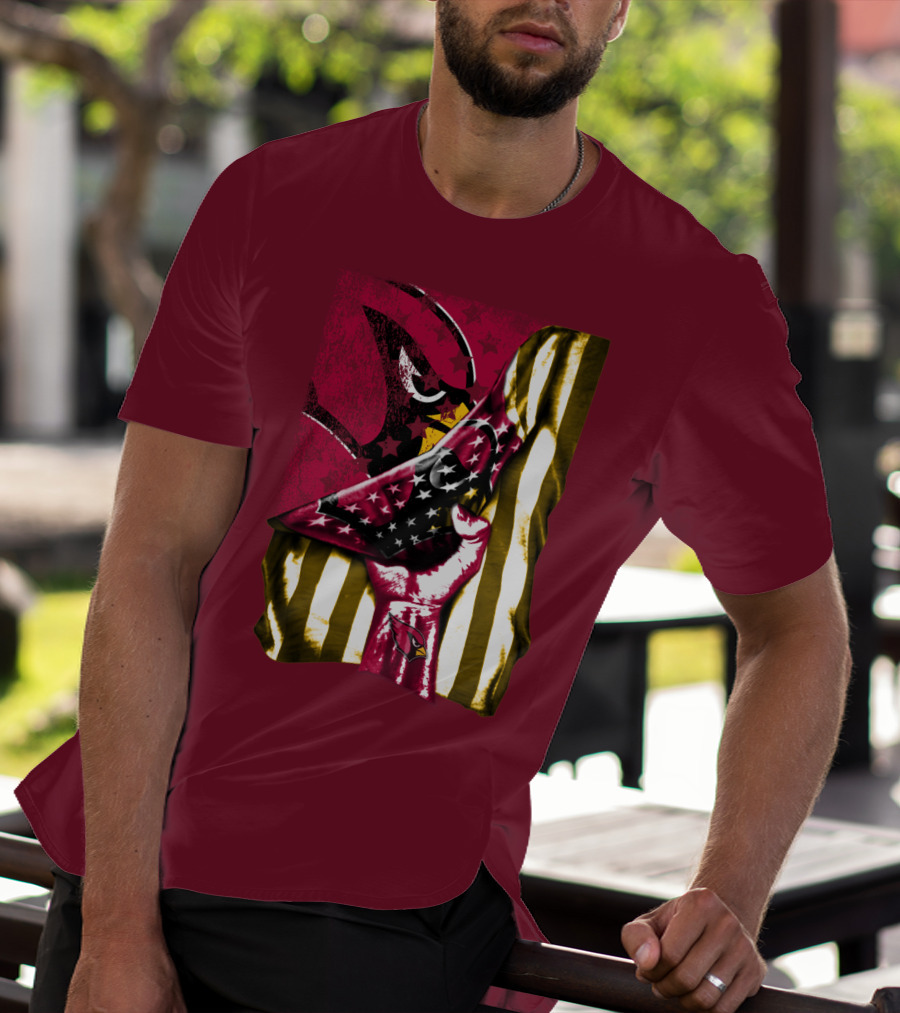 Arizona Cardinals Bold Patriotic Flag T-Shirt