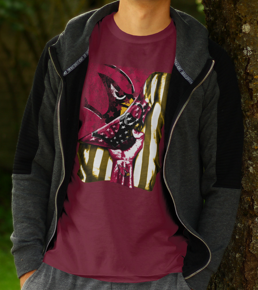 Arizona Cardinals Bold Patriotic Flag T-Shirt
