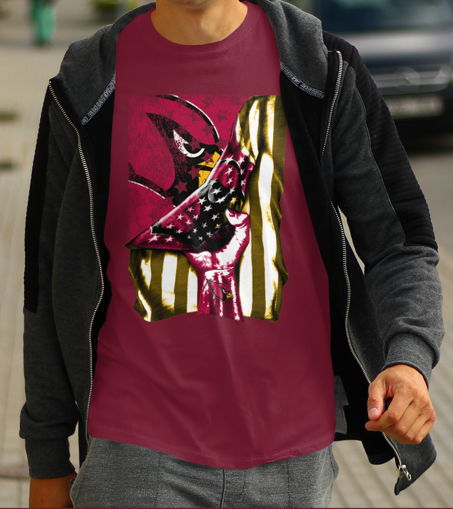 Arizona Cardinals Bold Patriotic Flag T-Shirt