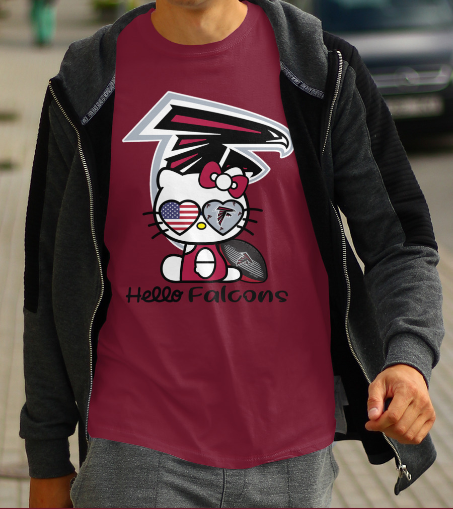 Hello Falcons Atlanta Football Team T-Shirt