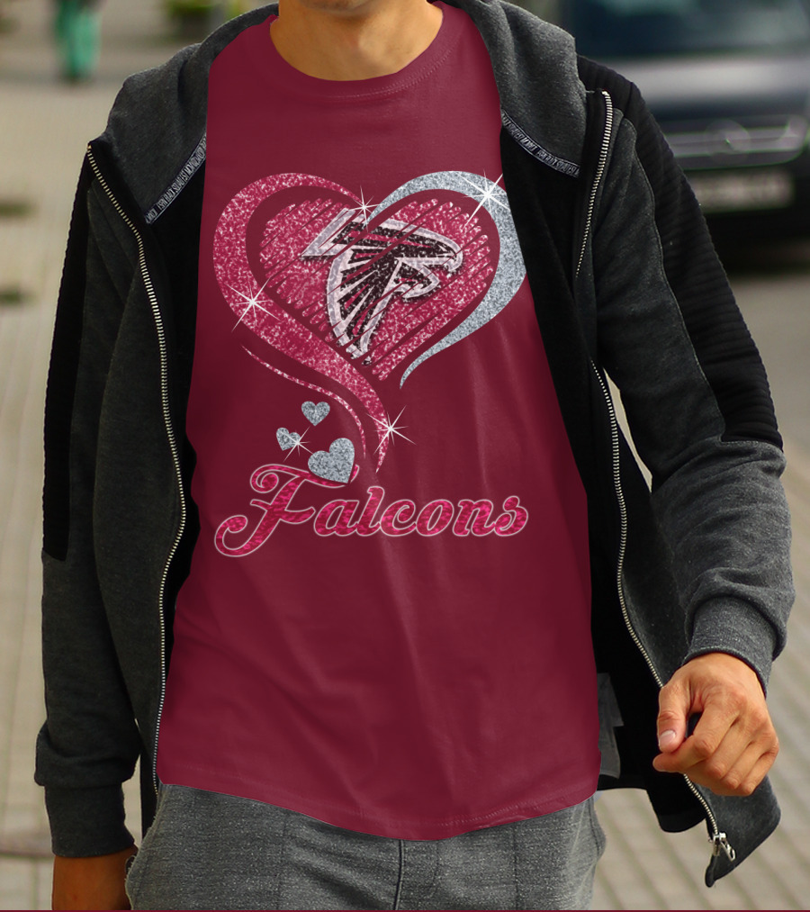 Atlanta Falcons Heart T-Shirt