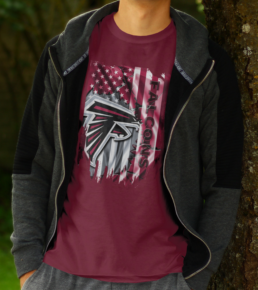 Falcons American Flag Atlanta Falcons T-Shirt