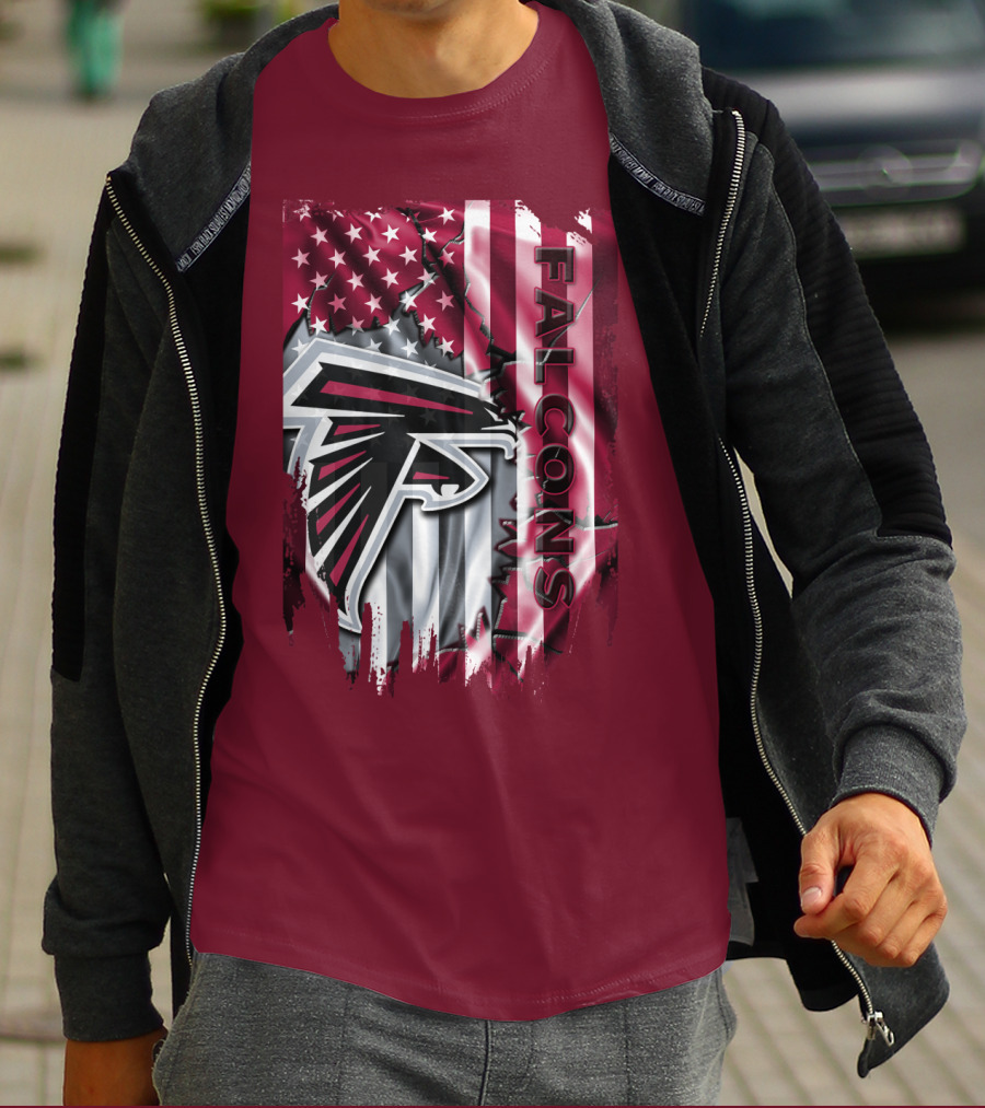 Falcons American Flag Atlanta Falcons T-Shirt