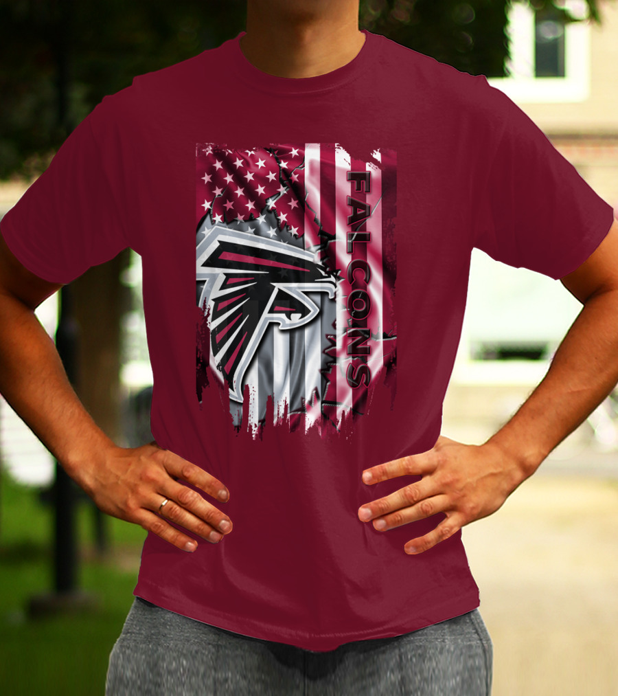 Falcons American Flag Atlanta Falcons T-Shirt