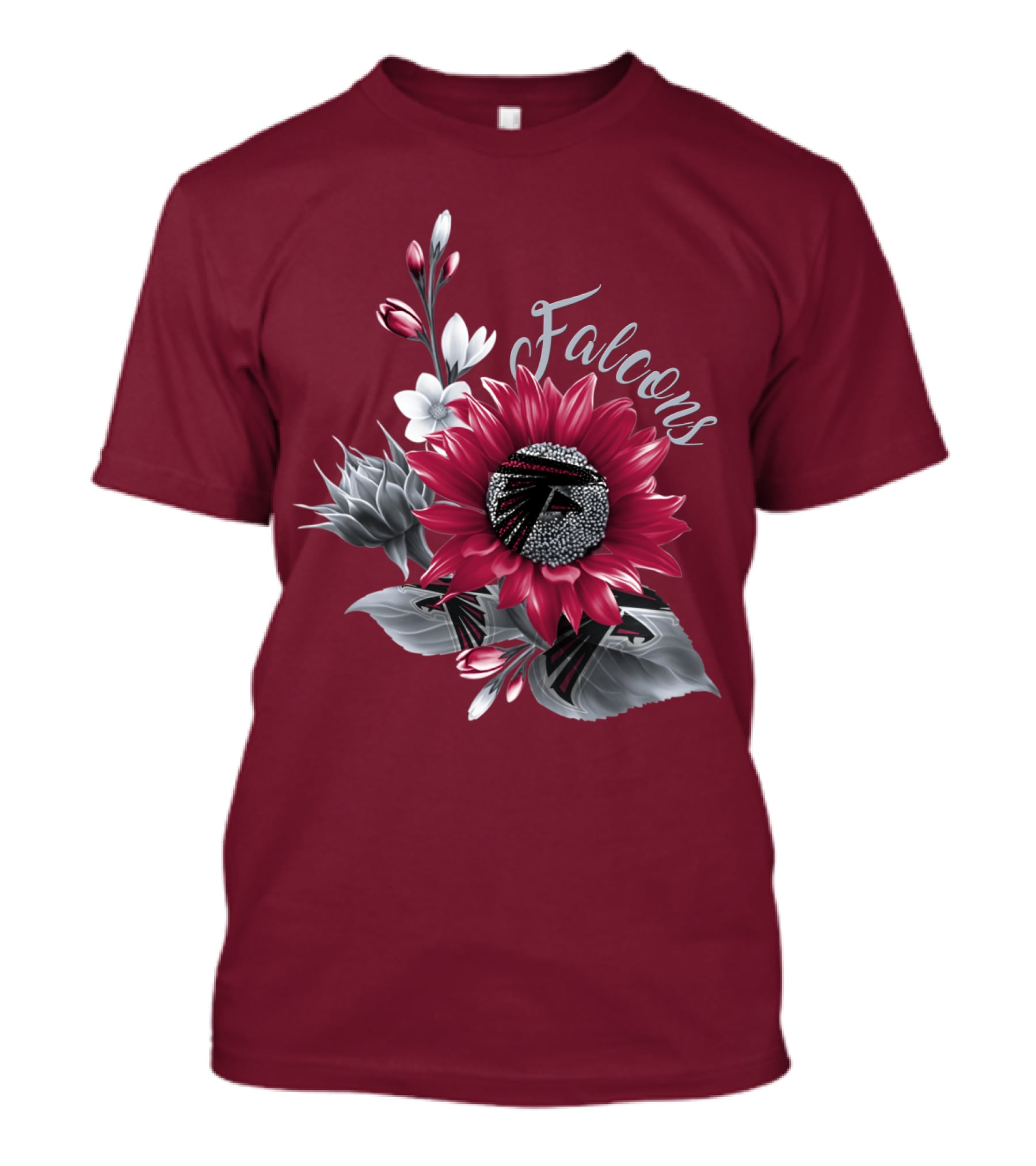 Falcons Floral Atlanta Falcons Logo Blossom T-Shirt