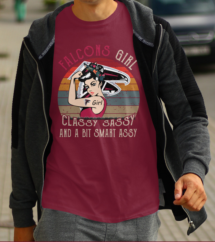 Falcons Girl Classy Sassy And A Bit Smart Assy T-Shirt