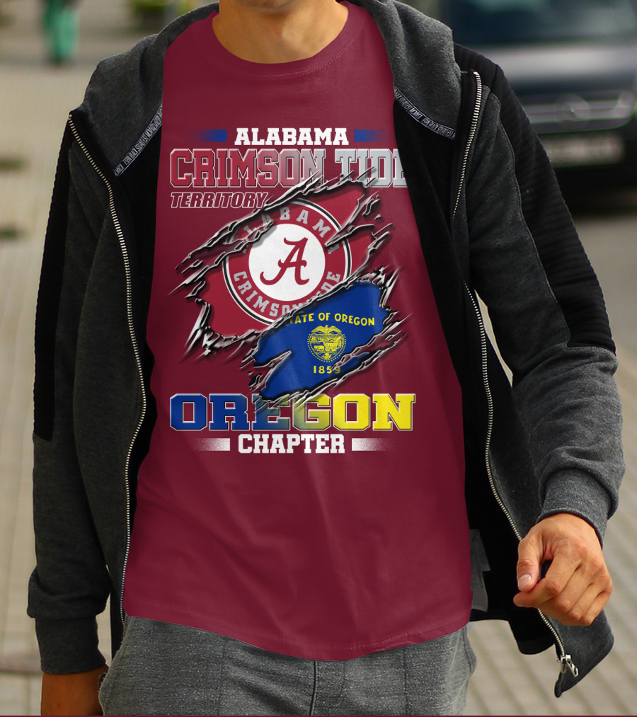 Alabama Crimson Tide Territory Oregon Chapter State Of Oregon 1859 T-Shirt