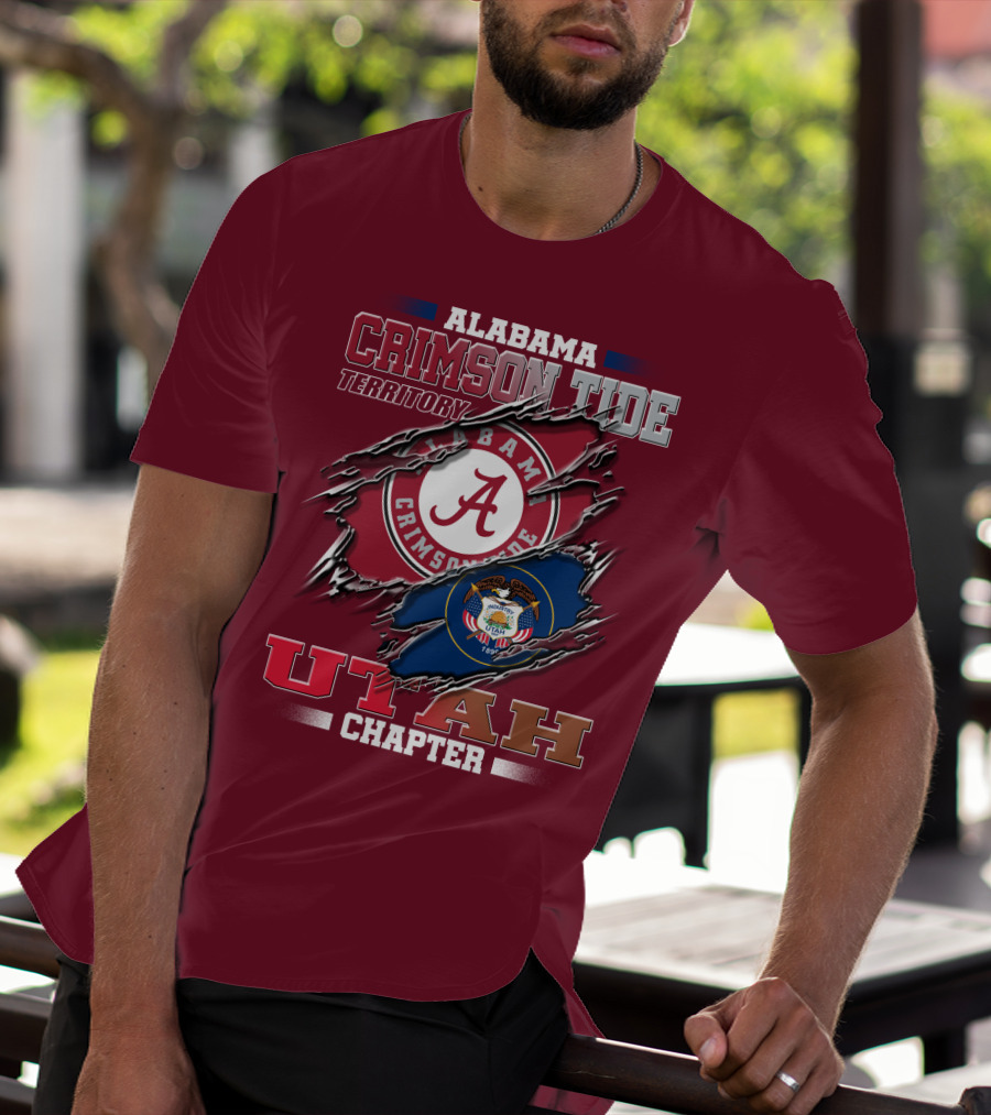 Alabama Crimson Tide Territory Utah Chapter 1896 Seal T-Shirt