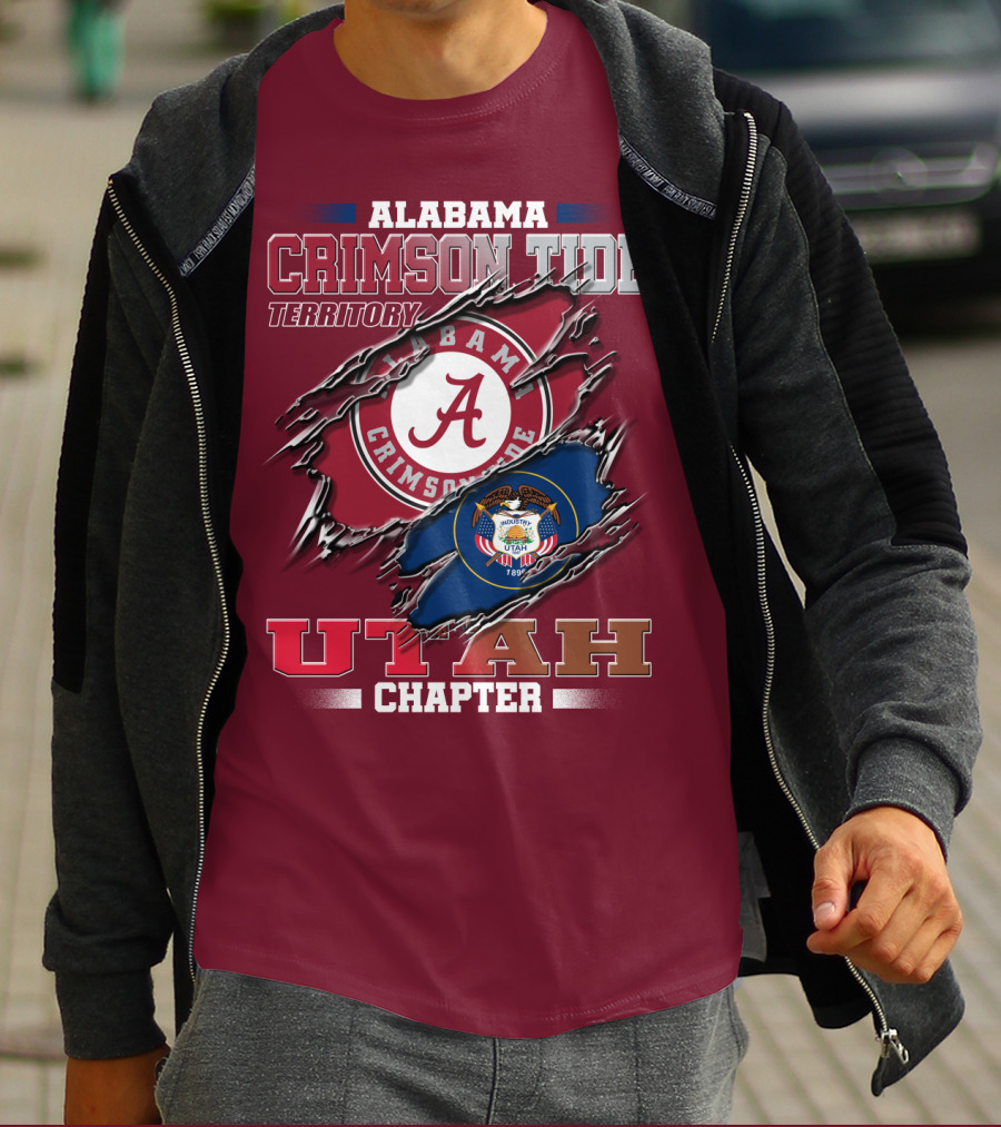 Alabama Crimson Tide Territory Utah Chapter 1896 Seal T-Shirt