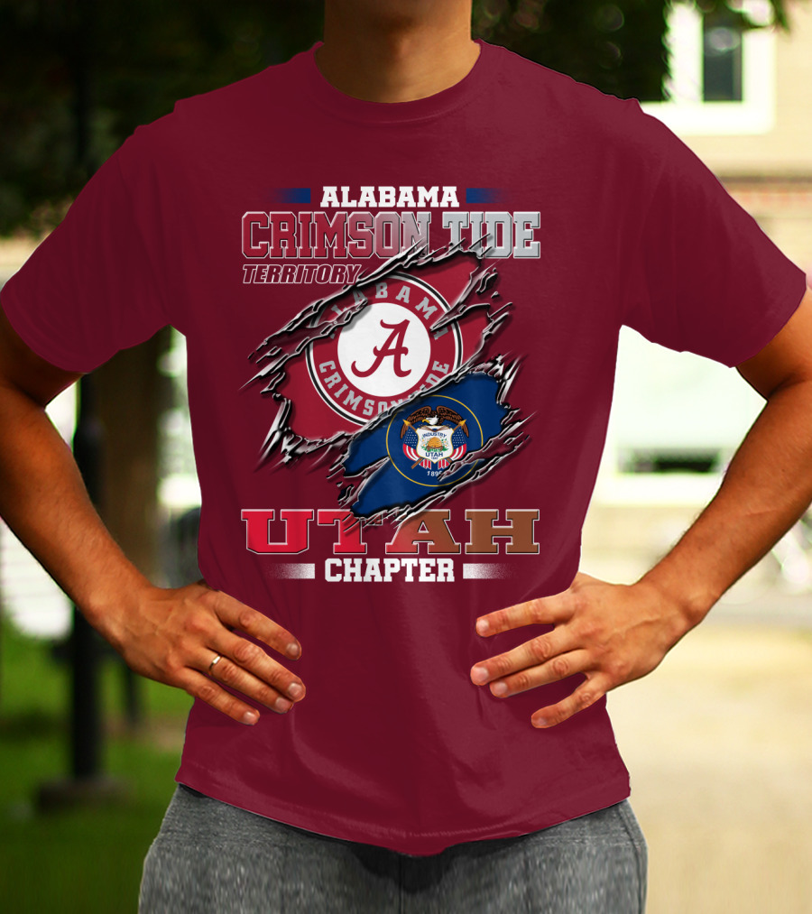 Alabama Crimson Tide Territory Utah Chapter 1896 Seal T-Shirt