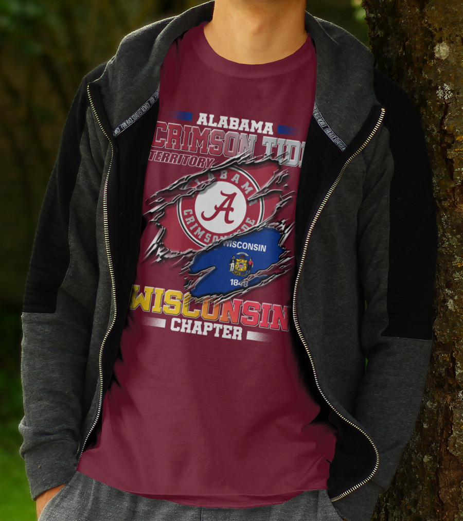 Alabama Crimson Tide Territory Wisconsin Chapter 1848 T-Shirt