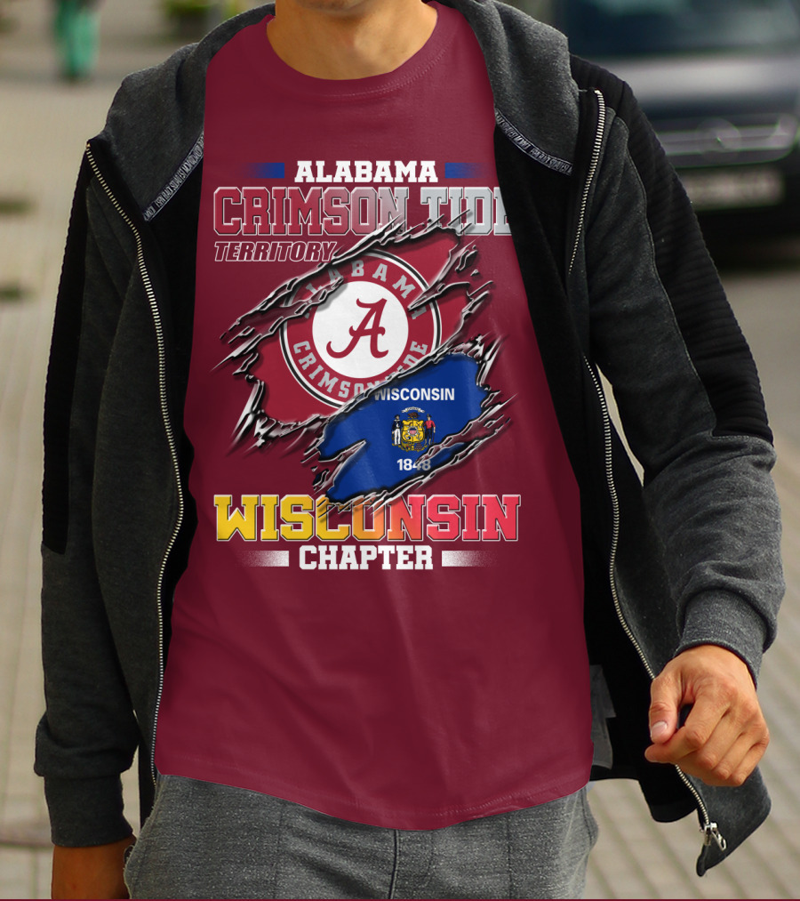 Alabama Crimson Tide Territory Wisconsin Chapter 1848 T-Shirt