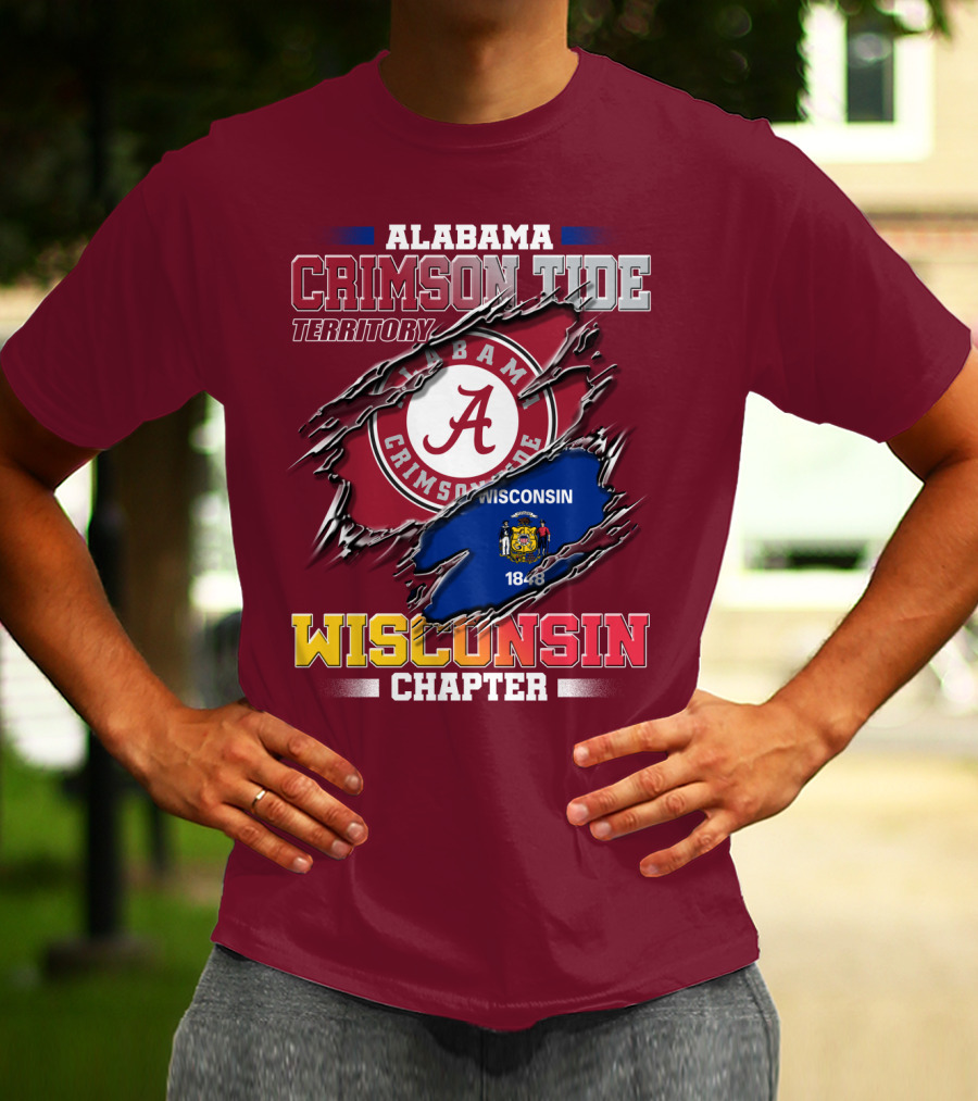 Alabama Crimson Tide Territory Wisconsin Chapter 1848 T-Shirt