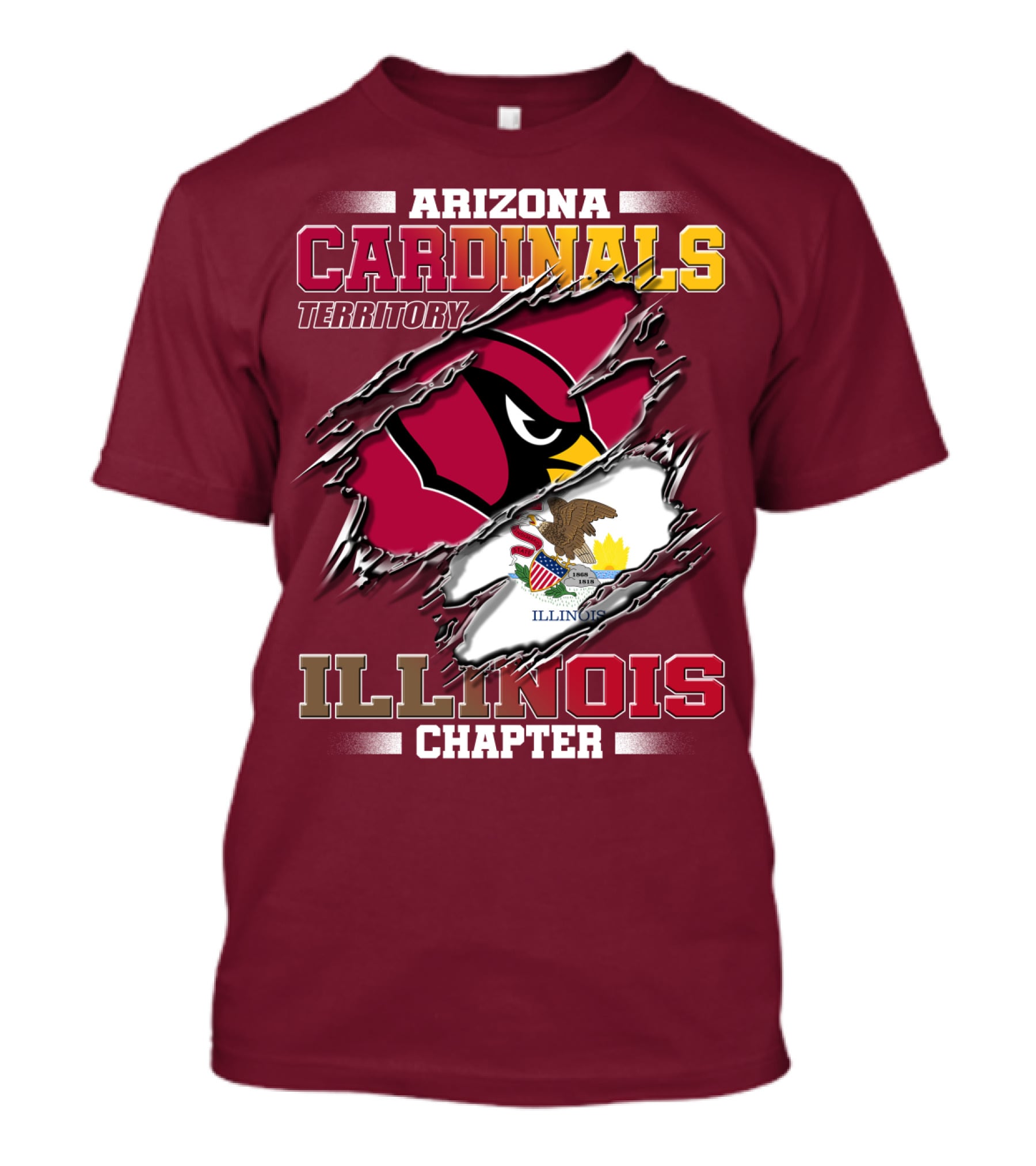 Arizona Cardinals Territory Illinois Chapter T-Shirt
